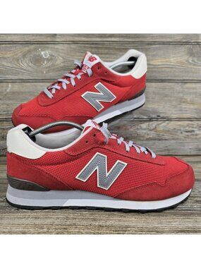 New Balance 515 Classics Red Mesh/Leather Sneakers Shoes Men's Size 11 (4E)